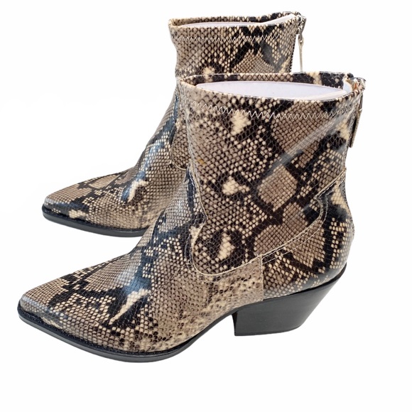 new Dolce Vita ㋛ Shanta Vegan Leather Boot Ankle Booties ㋛ Snakeskin Embossed ㋛ - Picture 14 of 17